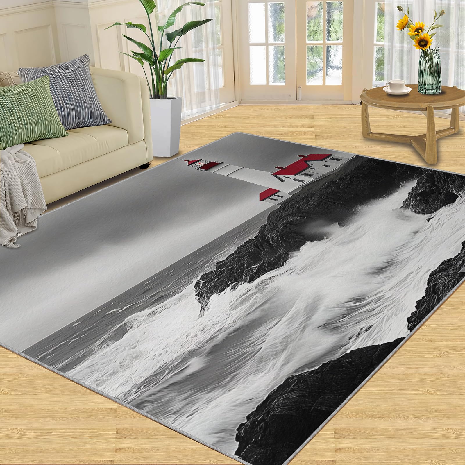Amazon.com: Coastal Rug - Beach Theme Area Rugs for Living Room